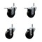 Service Caster 3.5 Phenolic Wheel Swivel 7/16'' Grip Ring Stem Caster Set 2 Total Lock Brake, 4PK SCC-GRTTL20S3514-PHS-716138-2-S-2 - alternate 1